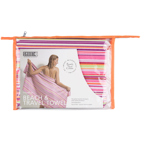 Smart Smart Spa Beach towel pink stripes