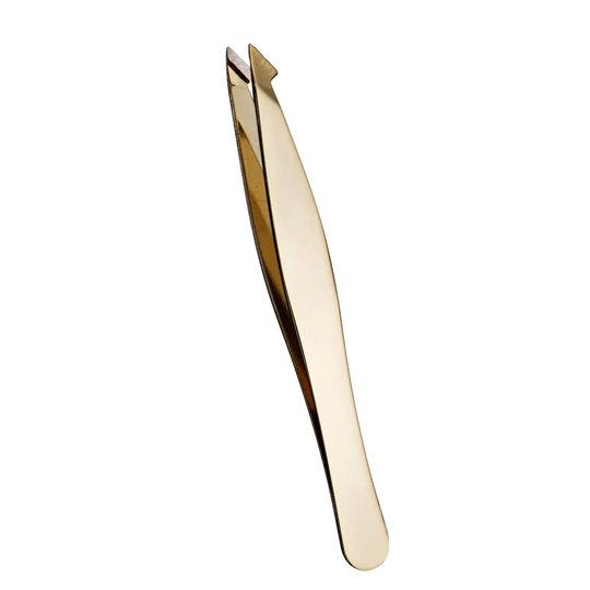 Professional Tweezer Point Slant Tip Gold