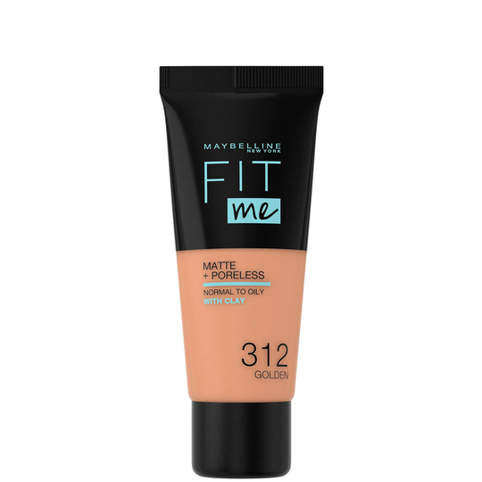Maybelline Fit Me! Matte & Poreless Foundation 30 ml (olika nyanser) - 312 Golden