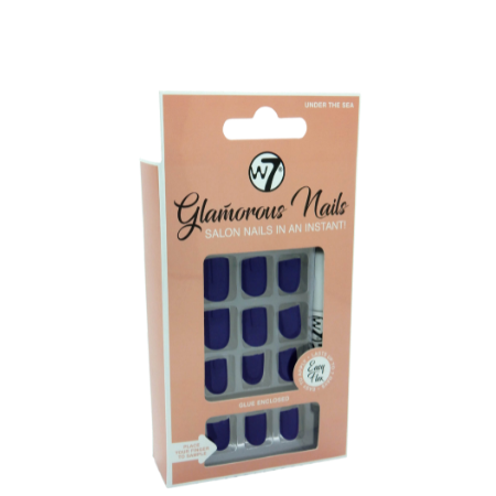 W7 Glamorös Naglar Nedan De Hav - 24 PCS