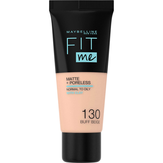 Maybelline Fit Me! Matte & Poreless Foundation 30 ml (olika nyanser) - 130 Buff Beige