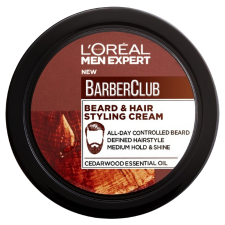 LOreal Men Expert Frisörklubb Skägg & Hår Styling Kräm - 75 Ml