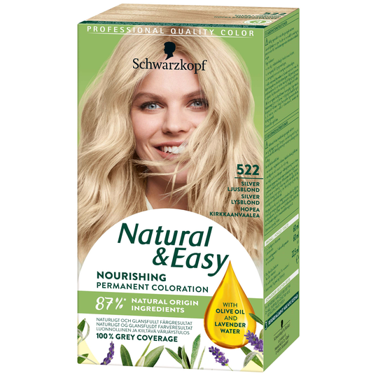 Schwarzkopf Natural & Easy Hair Color 522 Silver Ljusblond