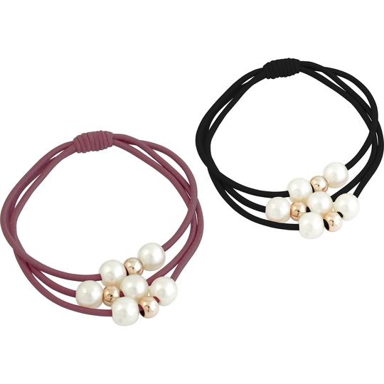 By Lyko Hair Tie With Pearls 2 pack Black