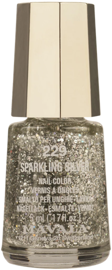 Mini Nail Polish 229 Sparkling Silver