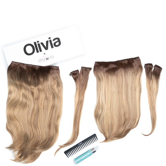 Olivia X Easilocks Straight Collection (Various Options) - Biscuit Balayage
