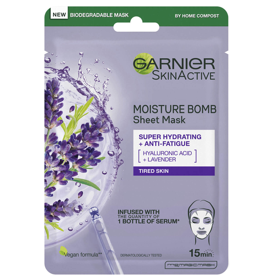 Garnier Moisture Bomb Lavender Hydrating Face Sheet Mask