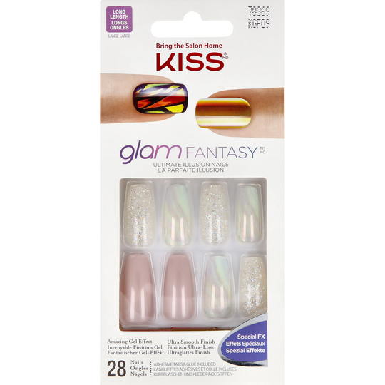 Kiss Glam up Fantasy nails - Party's Over