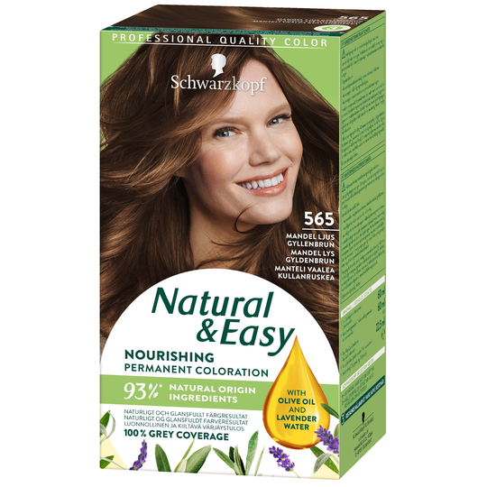 Schwarzkopf Natural & Easy Hair Color 565 Mandel Ljus Gyllenbrun