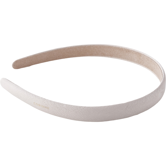 Corinne Leather Diadem Narrow Plain