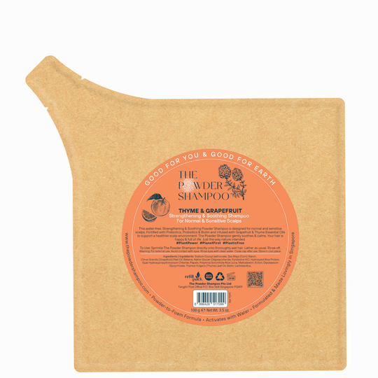 The Powder Shampoo Strengthening & Soothing Shampoo 100g Refill Pack (Thyme & Grapefruit)
