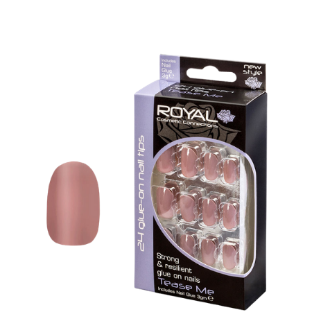 Royal Artificiell Naglar Reta Mig - 24 PCS