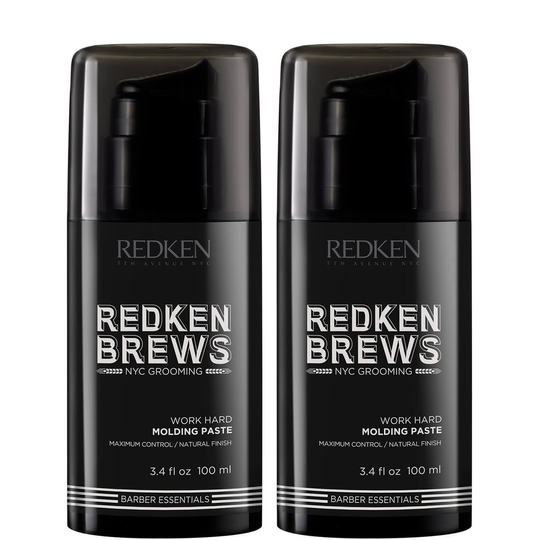 Redken Brews Men's Work Hard Molding Paste Duo