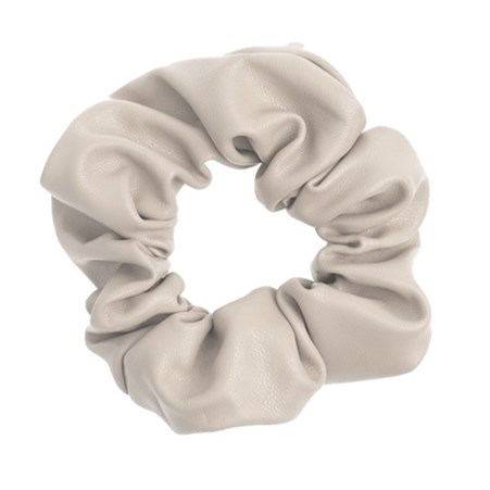 Corinne Leather Scrunchie Cream