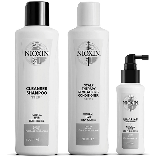 NIOXIN 3-Part System 1 Loyalty Kit för naturligt hår med lätt gallring