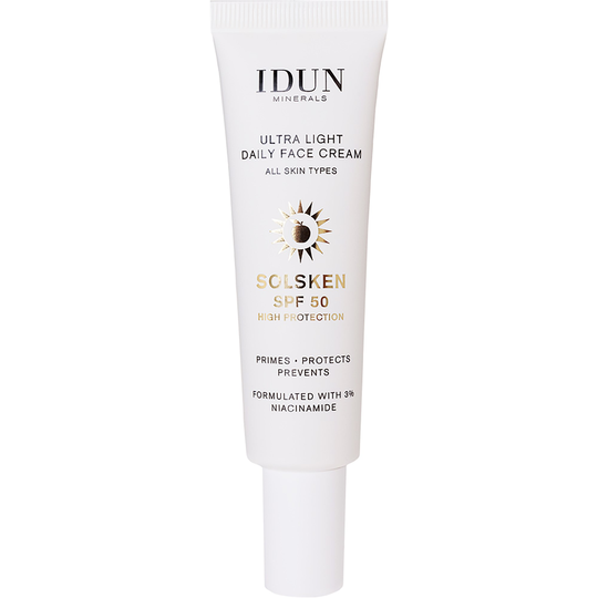 IDUN Minerals Ultra Light Daily Face Cream Solsken SPF 50 30 ml