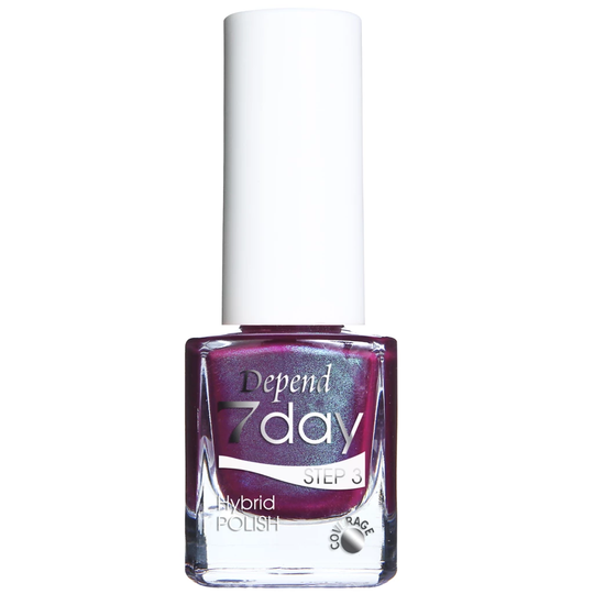 7 Day Hybrid Nail Polish 7104 Purple storm