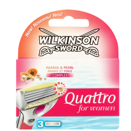 Wilkinson Sword Fyra Kvinnor Papaya & Persika Rakblad - 3 PCS