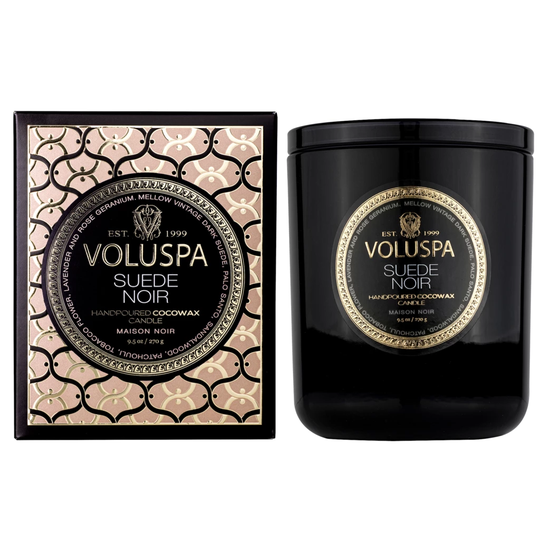 Boxed Candle Suede Noir 269 g
