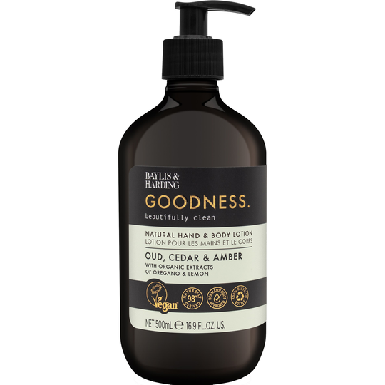Baylis & Harding Goodness Oud, Cedar & Amber Hand & Body Cream 500 ml