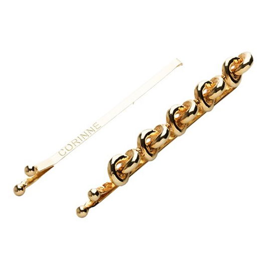 Corinne Hair Slider 5 Knots And Plain 2 Pack