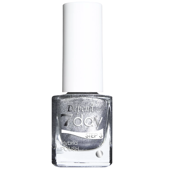 7 Day Hybrid Nail Polish 7057 I Stole the silver