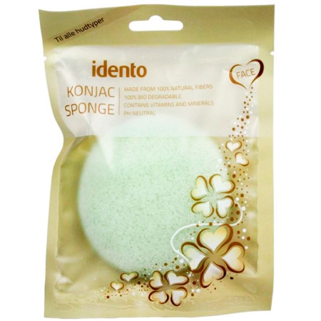 Idento Konjac Rund Svamp - Green Tea
