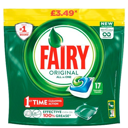 Fairy All in One Diskmedel tabletter - 17 stk