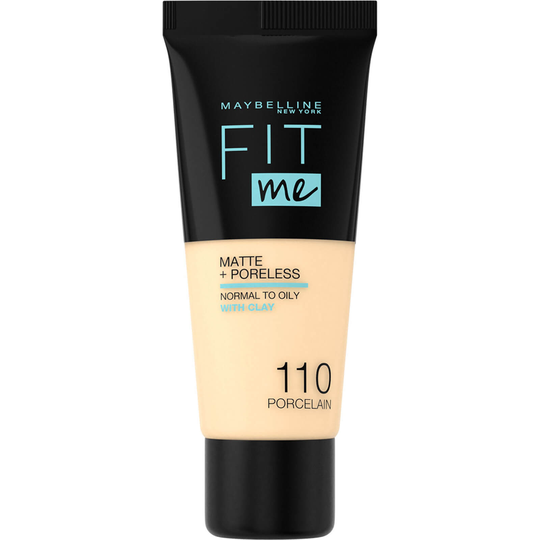 Maybelline Fit Me! Matte & Poreless Foundation 30 ml (olika nyanser) - 110 Porcelain