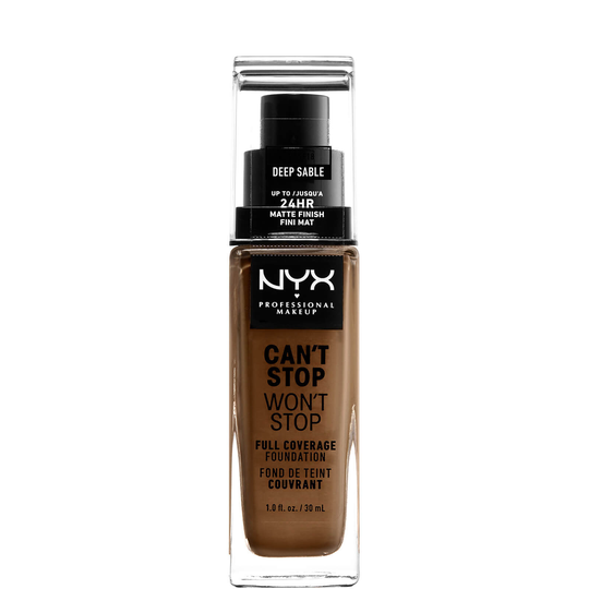 NYX Professional Makeup Can't Stop Won't Stop 24 Hour Foundation (olika nyanser) - Deep Sable