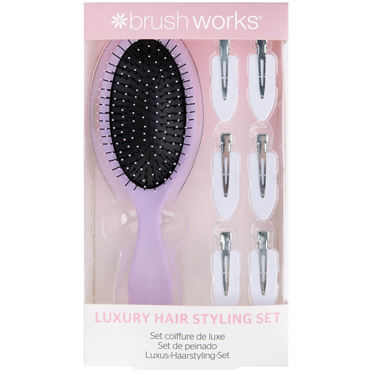 brushworks Luxury Purple Hair Styling Set
