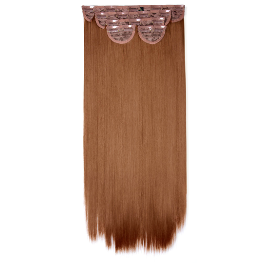 LullaBellz Super Thick 22 5 Piece Straight Clip In Extensions (Various Shades) - Mixed Auburn