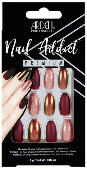 Nail Addict Artifical Nails Red Cateye
