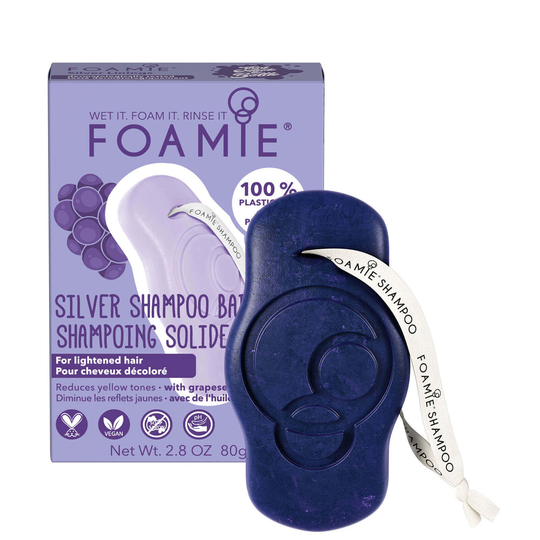FOAMIE Silver Shampoo Bar - Grape for Blonde Hair