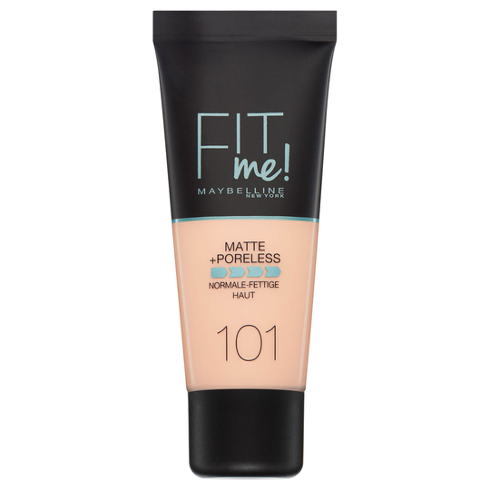 Maybelline Fit Me! Matte & Poreless Foundation 30 ml (olika nyanser) - 101 True Ivory