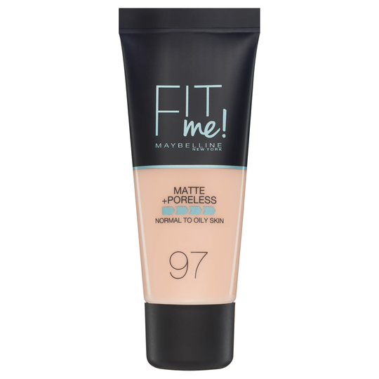 Maybelline Fit Me! Matte & Poreless Foundation 30 ml (olika nyanser) - 097 Natural Porcelain