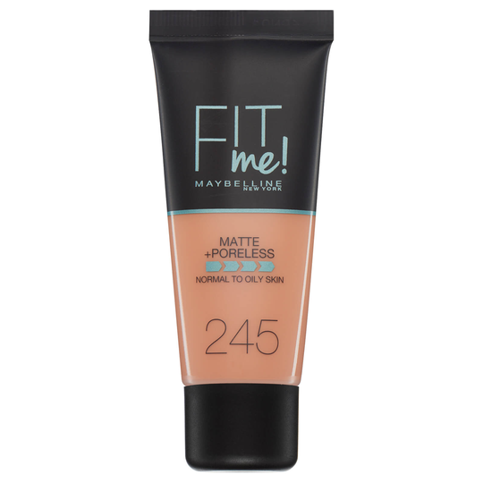 Maybelline Fit Me! Matte & Poreless Foundation 30 ml (olika nyanser) - 245 Classic Beige