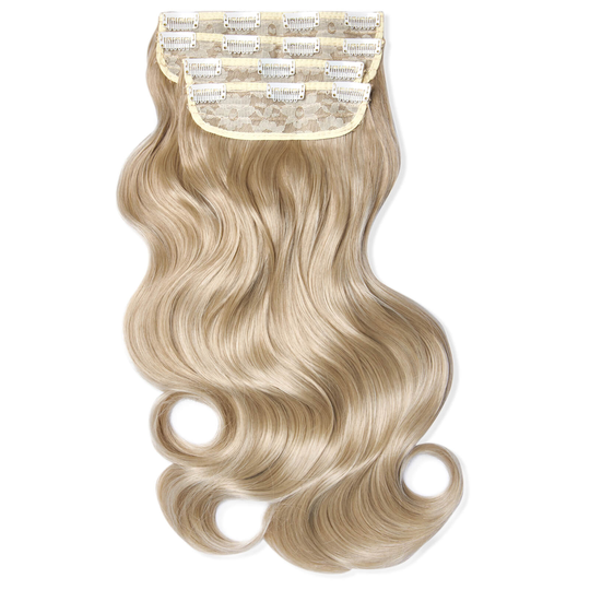 LullaBellz Ultimate Half Up Half Down 22 Curly Extension and Pony Set (Variouse Shades - California Blonde