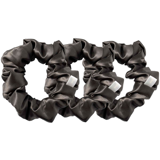 Cloud & Glow Spring Collection Silk Scrunchies 4 cm Charcoal