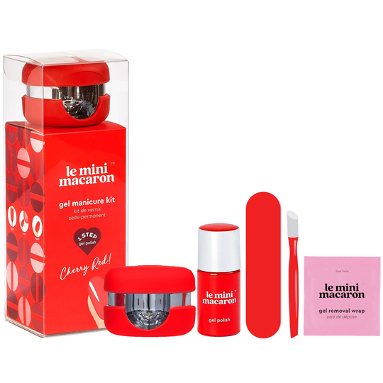 Le Mini Macaron Manicure Kit Cherry Red
