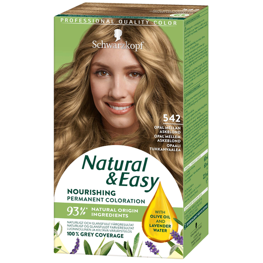 Schwarzkopf Natural & Easy Hair Color 542 Opal Mellan Askblond